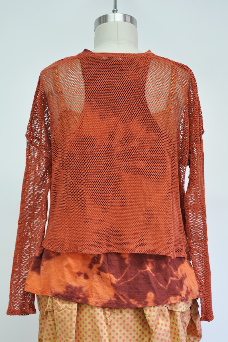 Fishnet Crop T-Shirt Long Sleeve - Krista Larson Designs