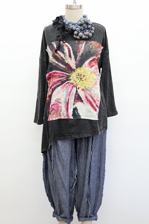 Fuchsia Painting T-Shirt Long Sleeve