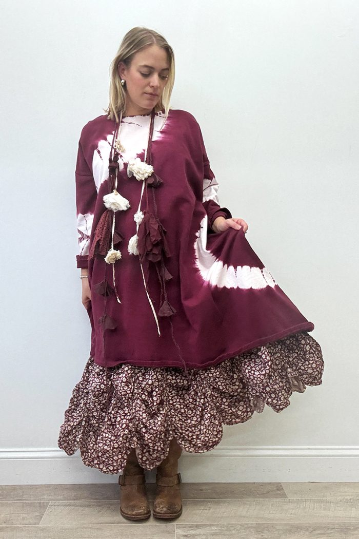 T-Shirt Dress Long Sleeve Tie-Dye - Image 4