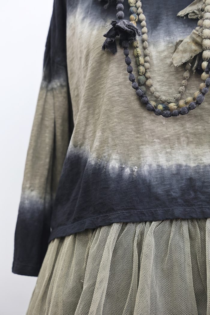 Tie Dye Crop T-Shirt Long Sleeve - Image 3