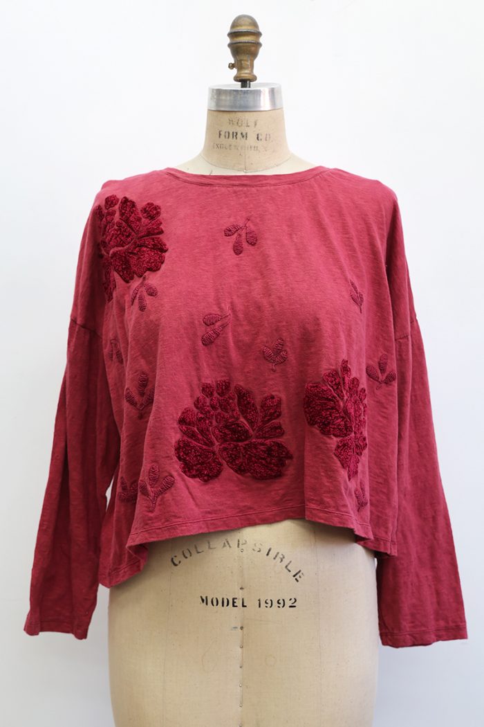 Gardenia T-shirt Crop Long Sleeve - Image 2