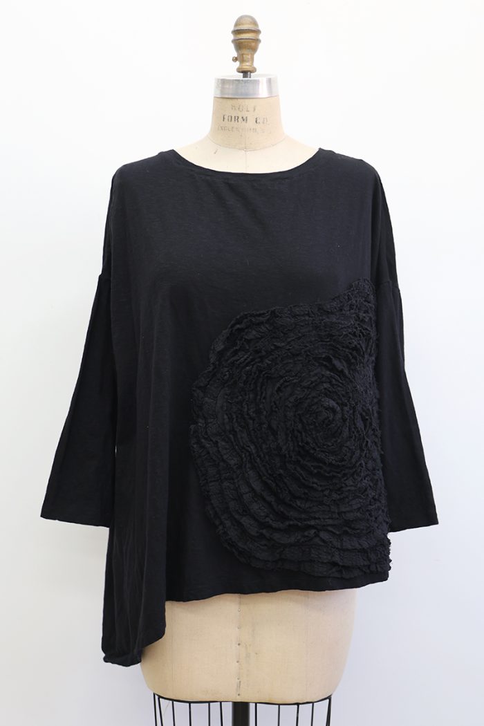 Cabbage Rose T-Shirt Long Sleeve - Image 2