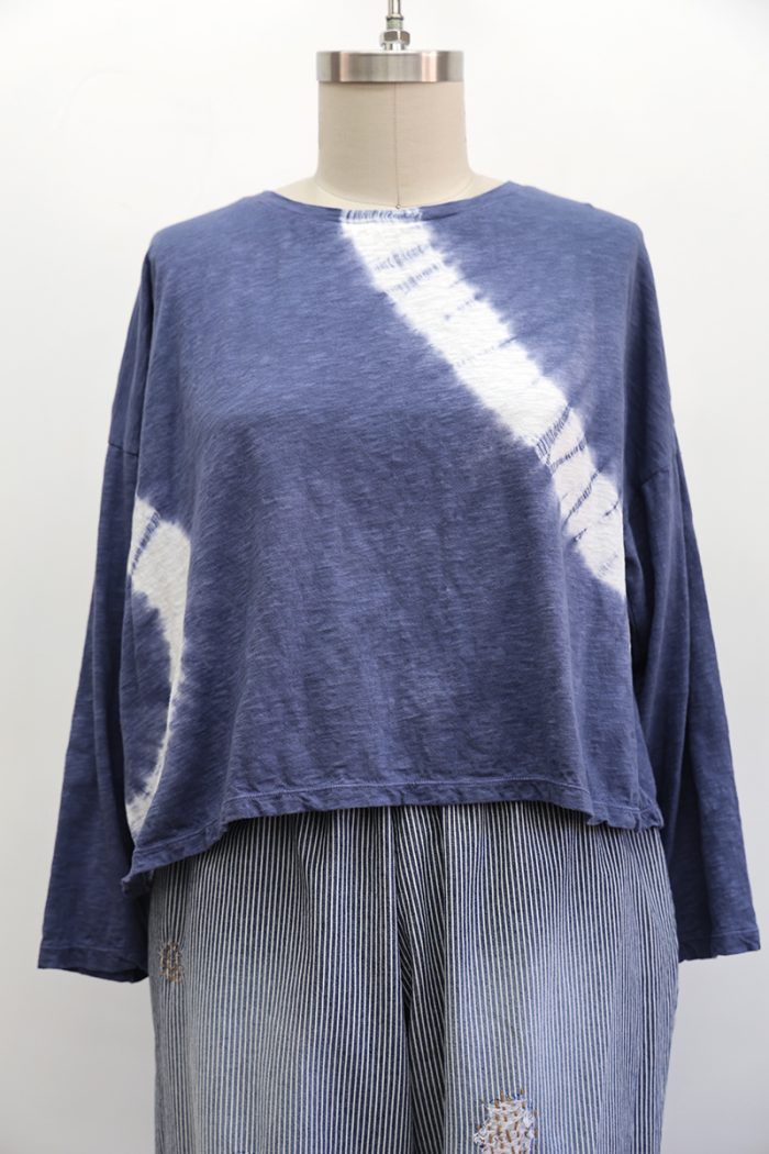 Tie Dye Crop T-Shirt Long Sleeve - Image 2