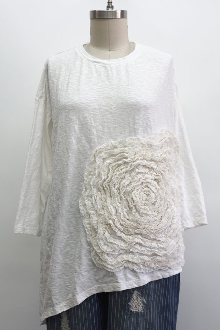 Cabbage Rose T-Shirt Long Sleeve - Image 2