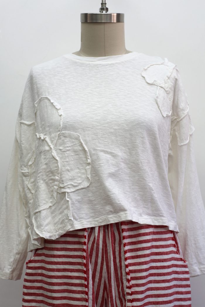 Crop Daisy T-Shirt Long Sleeve - Image 2