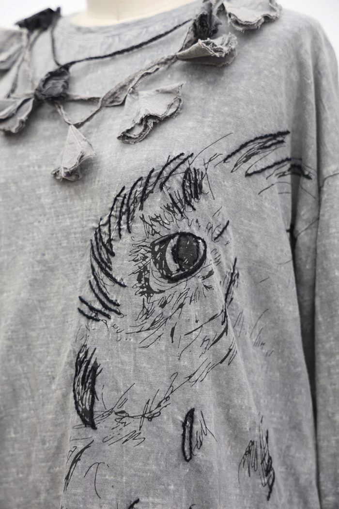 Owl Sketch T-Shirt Long Sleeve - Image 4