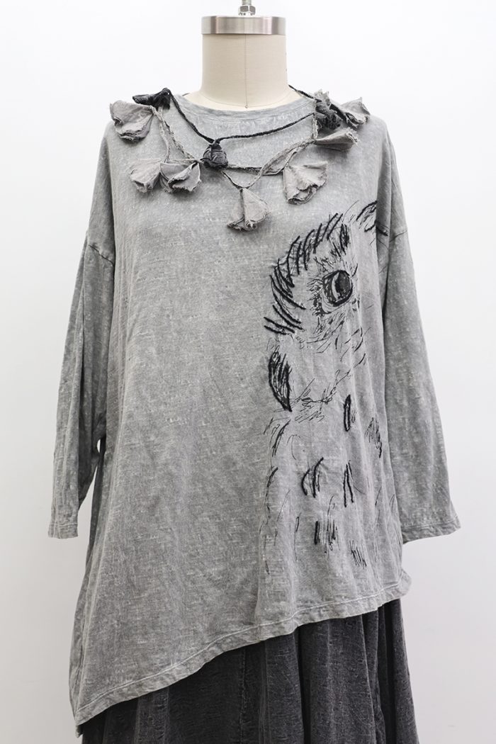 Owl Sketch T-Shirt Long Sleeve