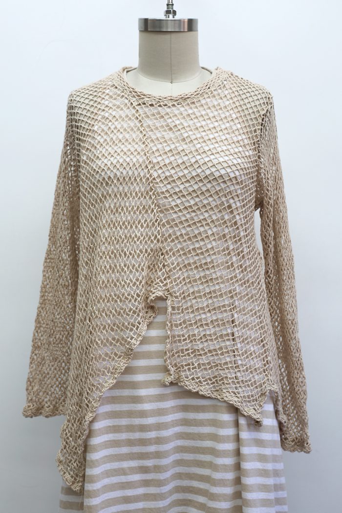 Crop Open Weave Kite Shirt - Image 2