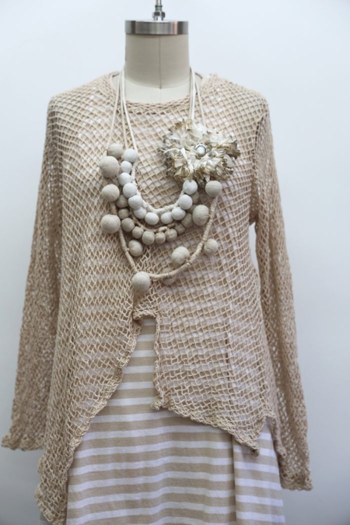 Crop Open Weave Kite Shirt