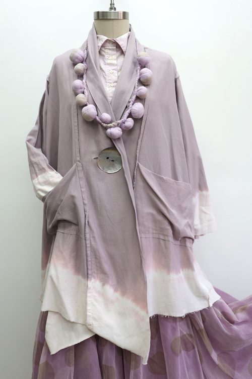 Mid-Length Tie Dye Billowy Coat
