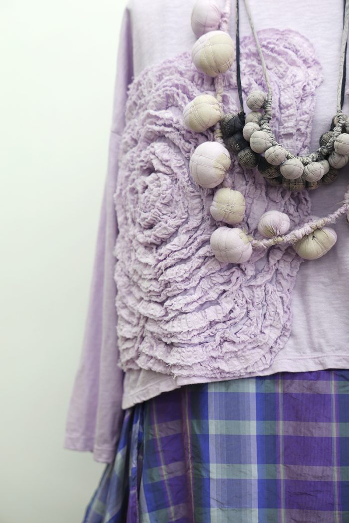Crop Cabbage Rose T-Shirt Long Sleeve