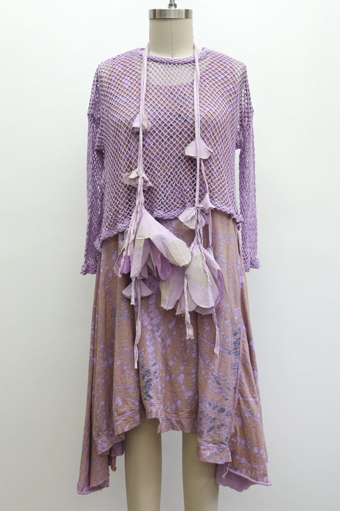 Crop Open Weave T-Shirt Long Sleeve - Image 3