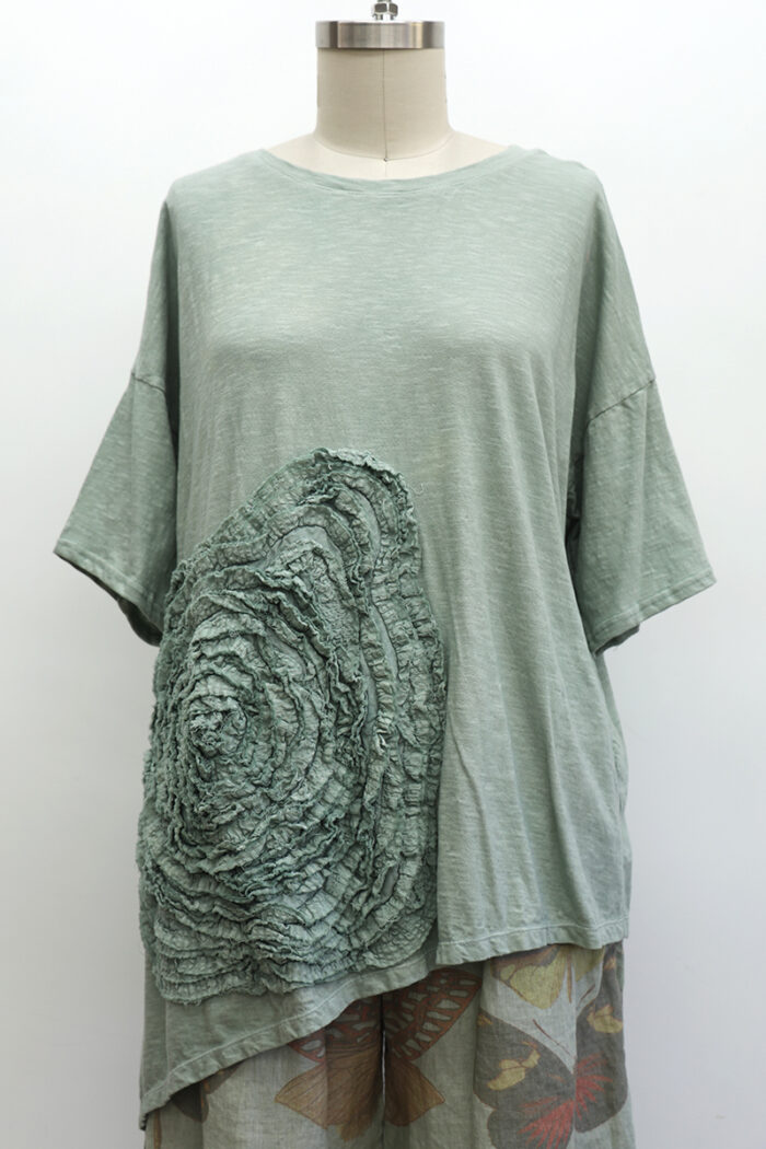 Cabbage Rose T-Shirt Short Sleeve - Image 2