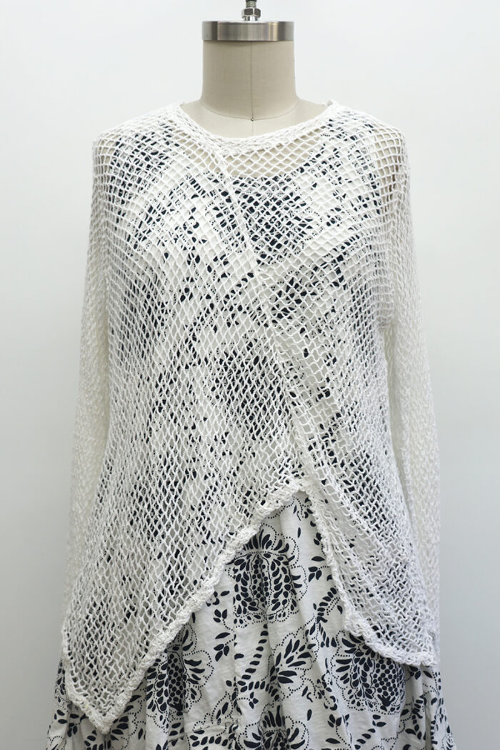 Crop Open Weave Kite Shirt - Image 2
