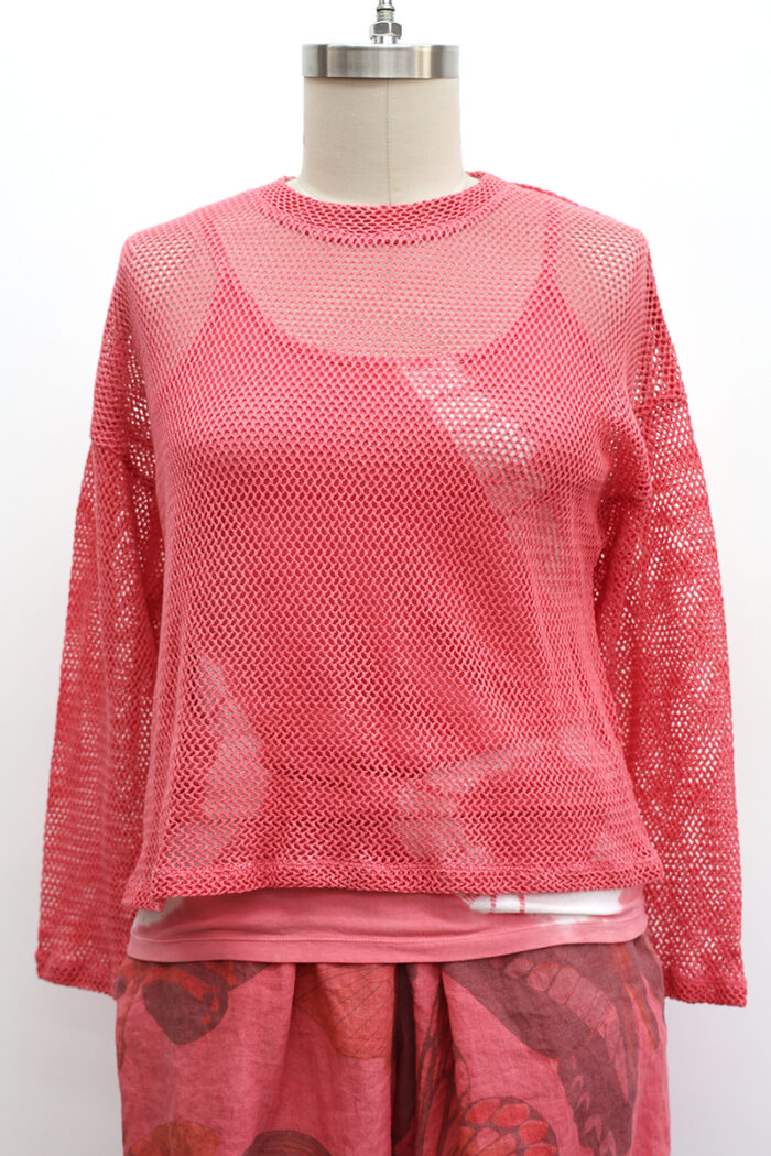 Fishnet Crop T-Shirt Long Sleeve - Image 3