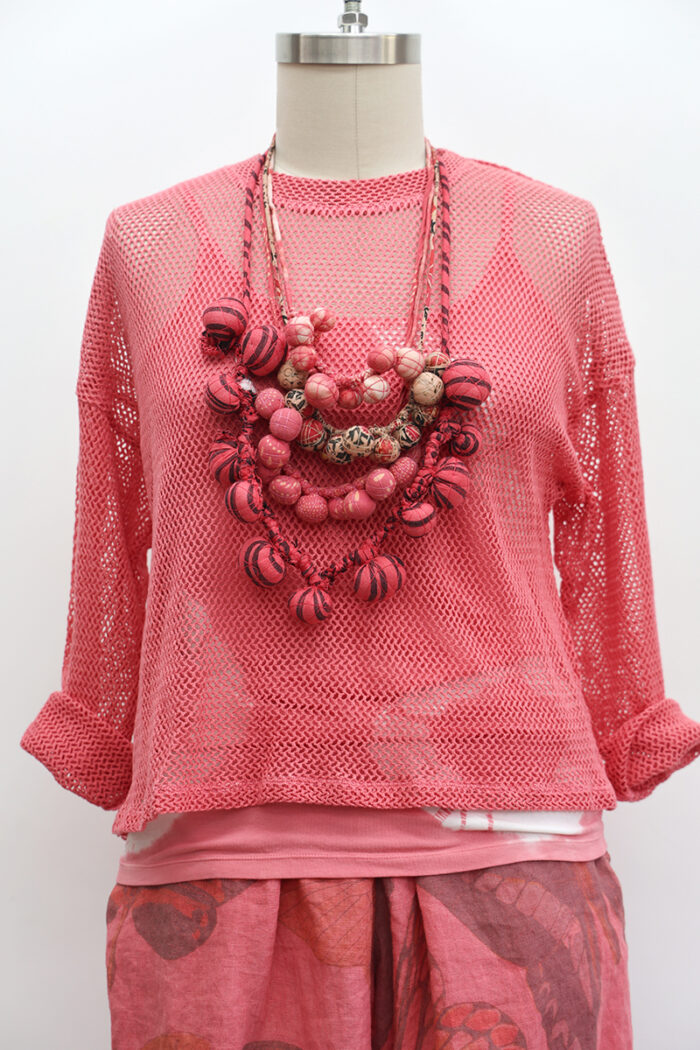 Fishnet Crop T-Shirt Long Sleeve