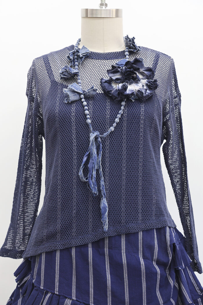 Fishnet Crop T-Shirt Long Sleeve - Image 4