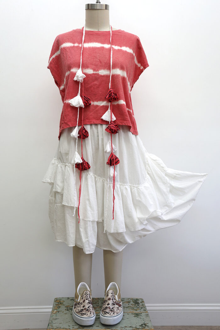 Crop T-Shirt Cap Sleeve Tie Dye - Image 3