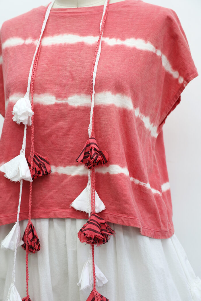 Crop T-Shirt Cap Sleeve Tie Dye