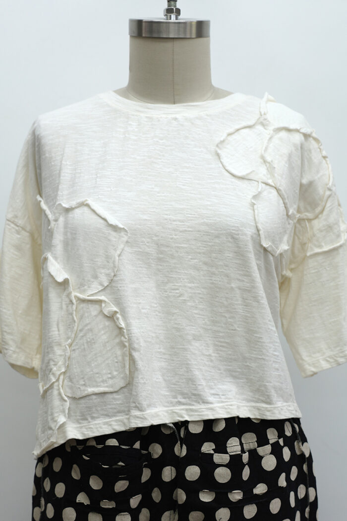 Crop Daisy T-Shirt Short Sleeve - Image 2