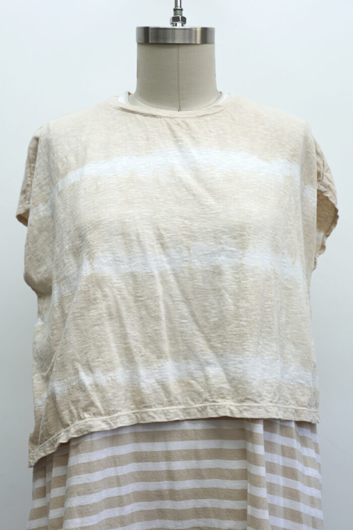 Crop T-Shirt Cap Sleeve Tie Dye - Image 2