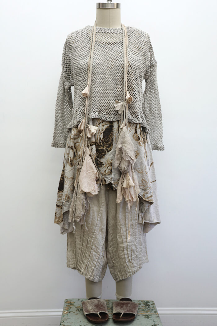 Crop Open Weave T-Shirt Long Sleeve - Image 3