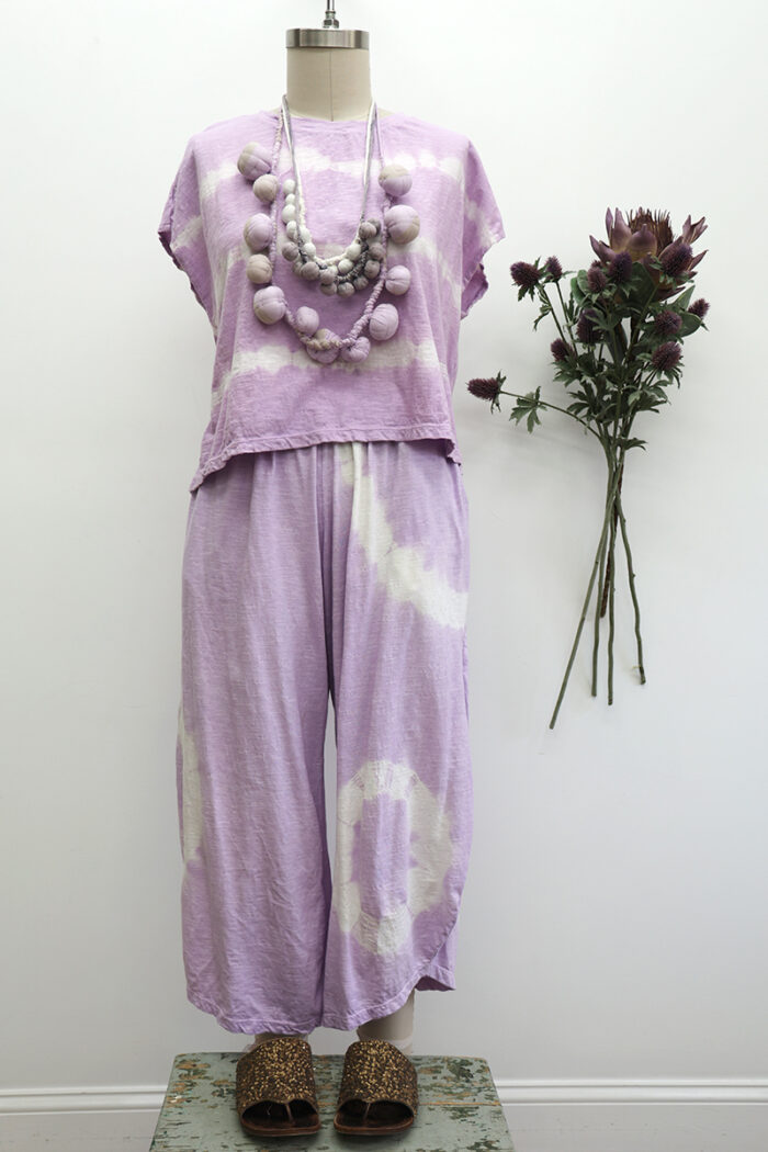 Crop T-Shirt Cap Sleeve Tie Dye - Image 3