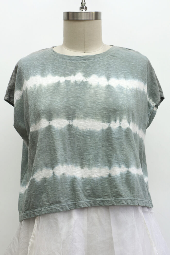 Crop T-Shirt Cap Sleeve Tie Dye - Image 2