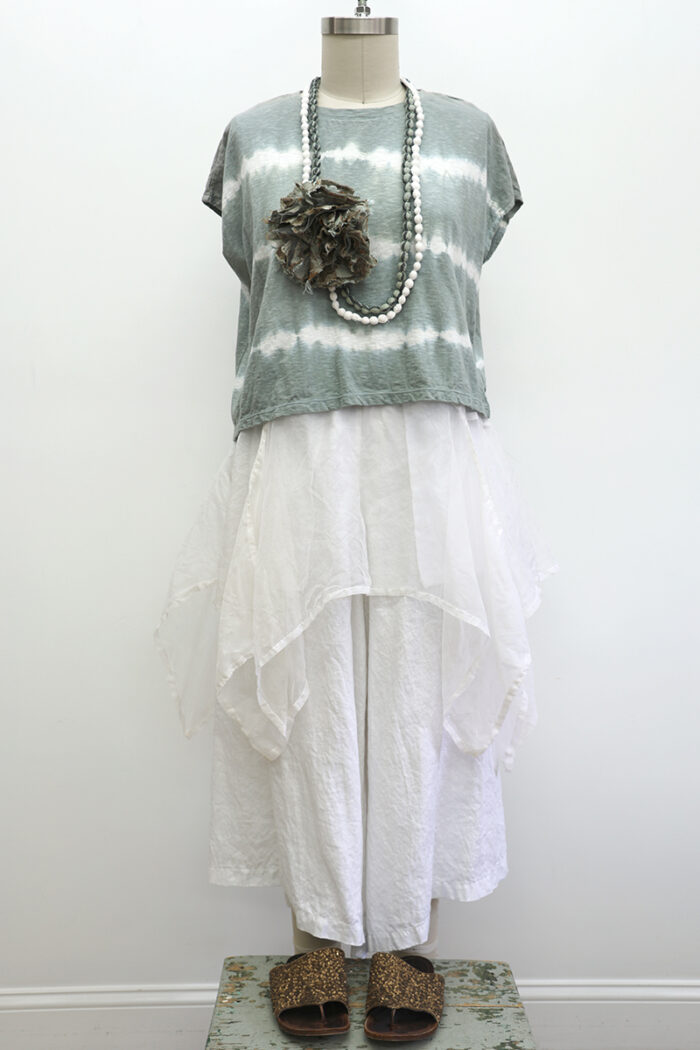 Crop T-Shirt Cap Sleeve Tie Dye - Image 3