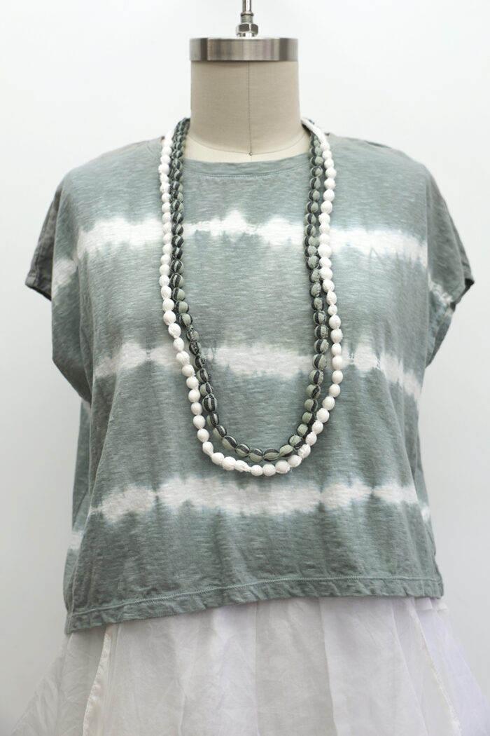 Crop T-Shirt Cap Sleeve Tie Dye