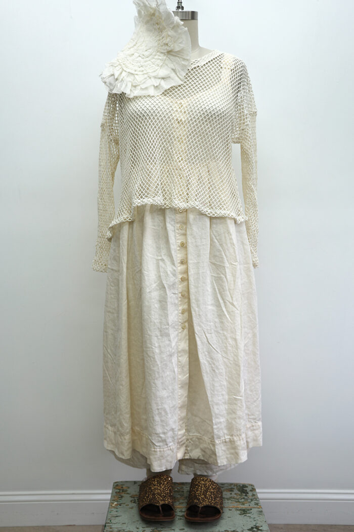 Crop Open Weave T-Shirt Long Sleeve - Image 4