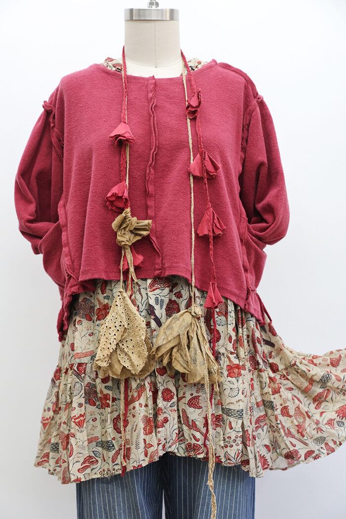 Crop Tunic Sweatshirt Long Sleeve