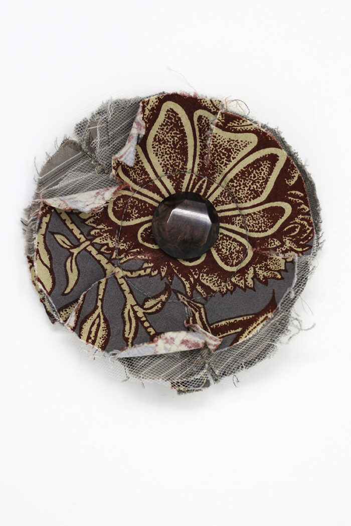 Small Cornflower Pin in Steel