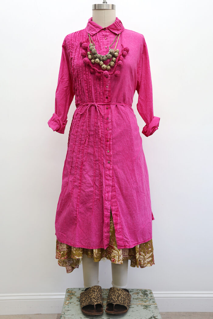 Lantern Button Up Dress - Image 3