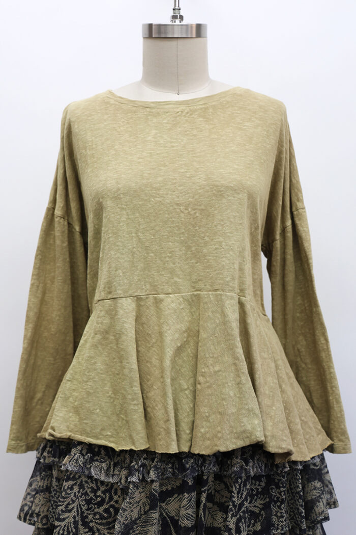 Peplum T-Shirt Long Sleeve - Image 2