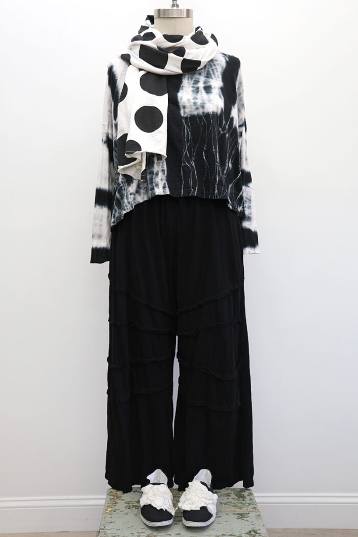 Tie Dye Crop T-Shirt Long Sleeve - Image 3