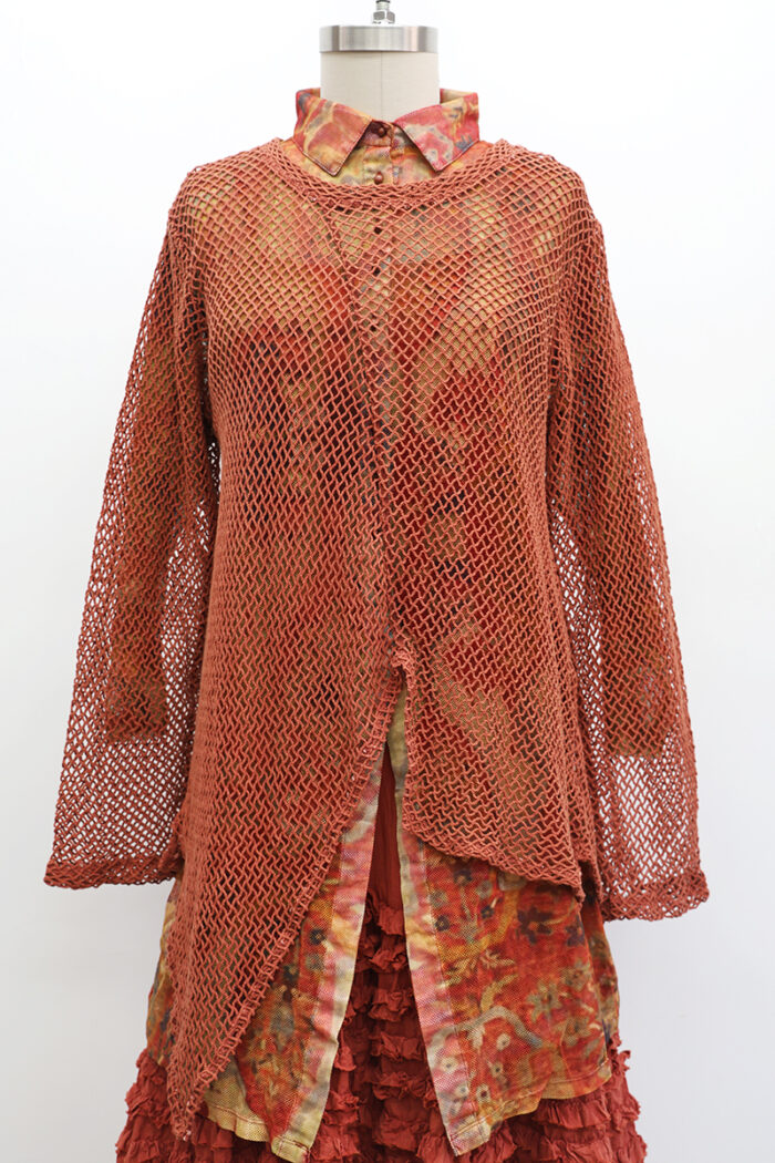 Crop Open Weave Kite Shirt - Image 2