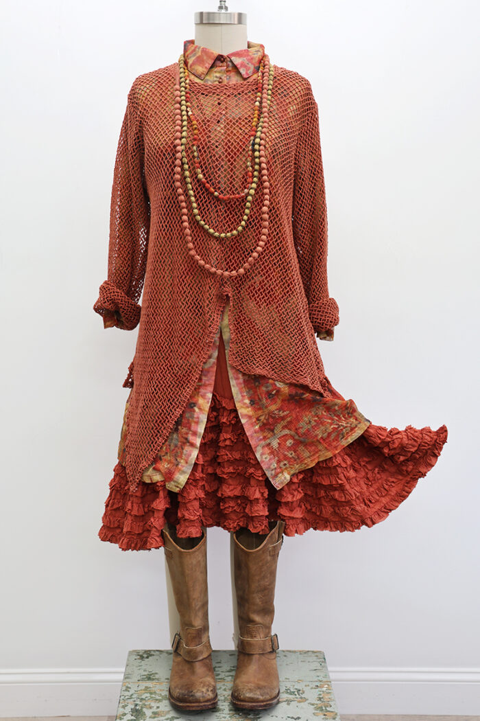 Crop Open Weave Kite Shirt