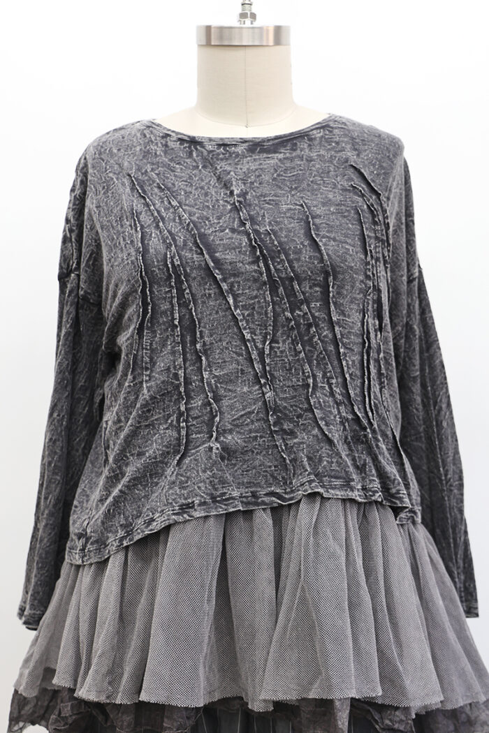 Crop Lantern T-Shirt Long Sleeve - Image 2