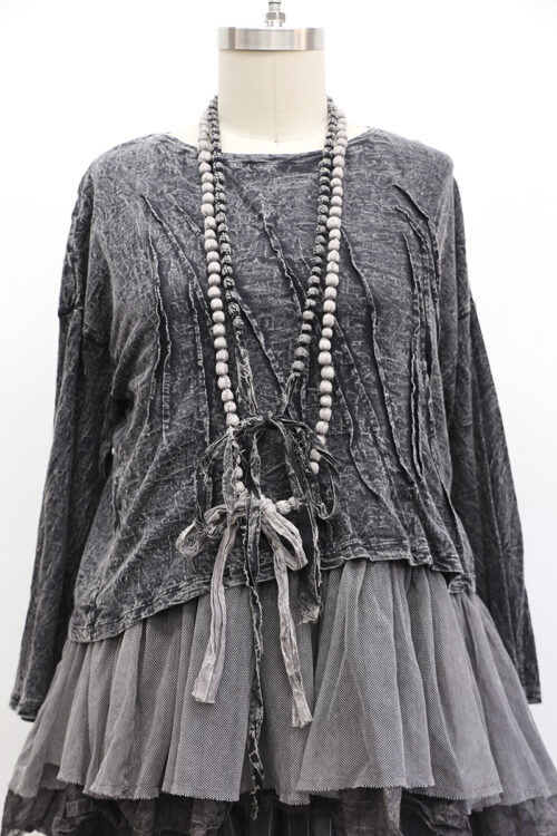 Crop Lantern T-Shirt Long Sleeve