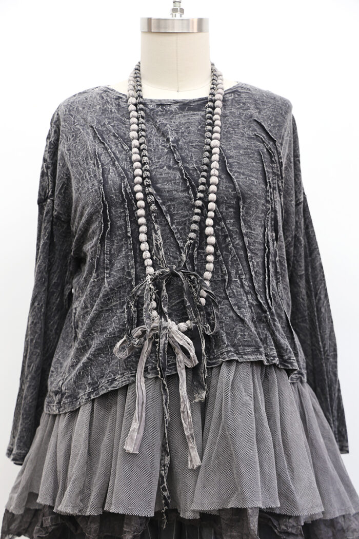 Crop Lantern T-Shirt Long Sleeve