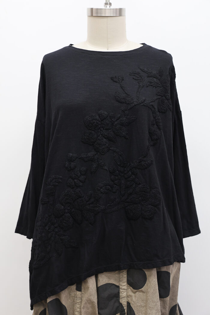 Embroidered Garden T-Shirt Long Sleeve - Image 2