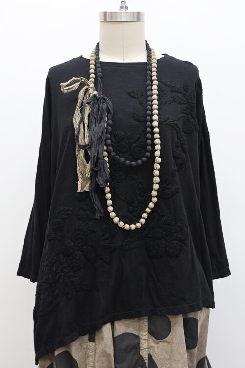 Embroidered Garden T-Shirt Long Sleeve