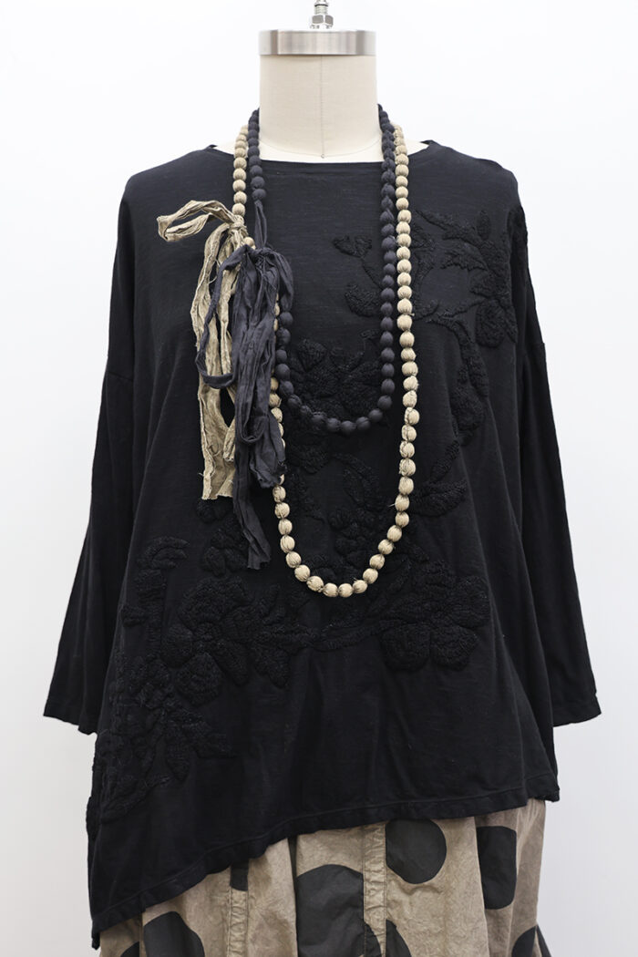 Embroidered Garden T-Shirt Long Sleeve