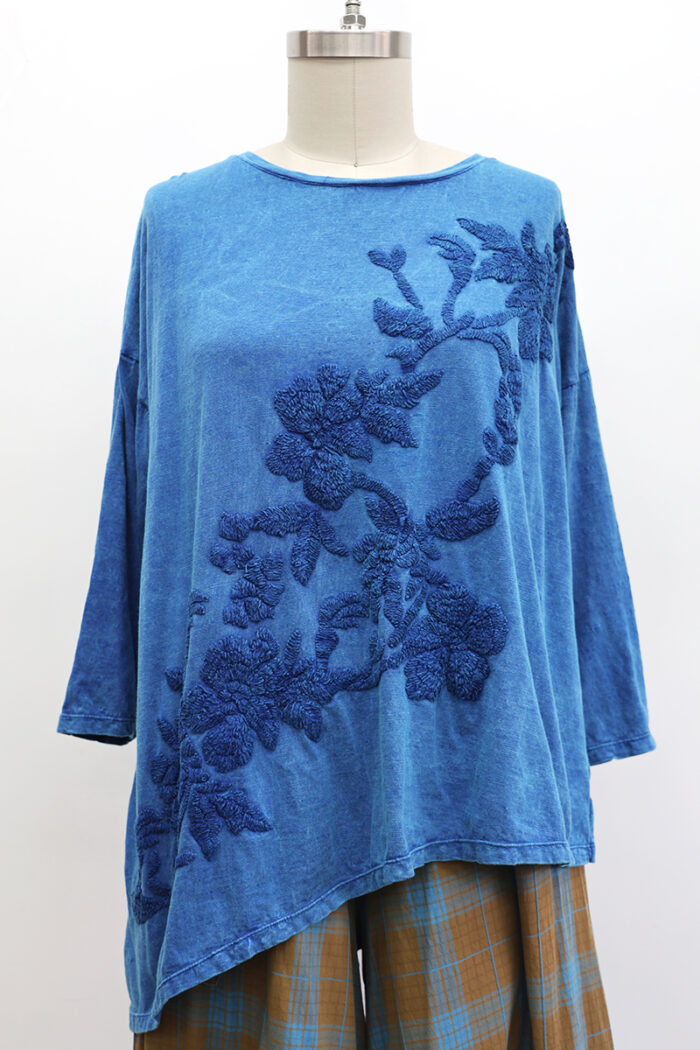 Embroidered Garden T-Shirt Long Sleeve - Image 2