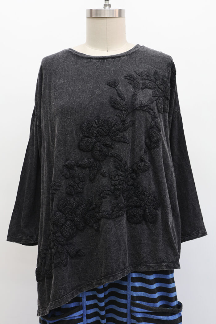 Embroidered Garden T-Shirt Long Sleeve - Image 2