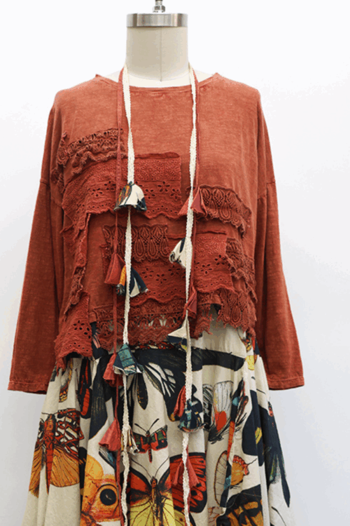 Crop Bridgerton T-Shirt Long Sleeve