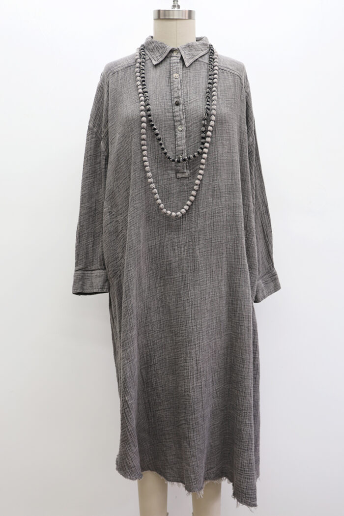Henley Dress Long Sleeve - Image 3