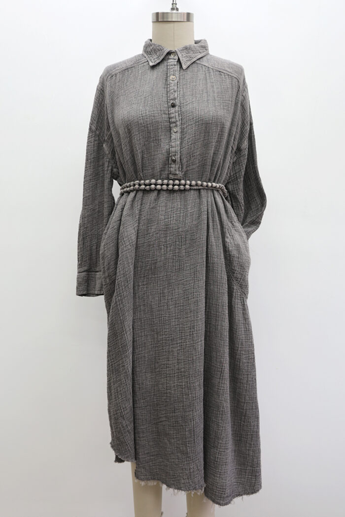 Henley Dress Long Sleeve