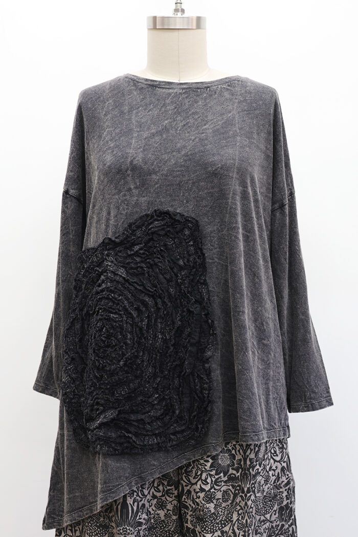 Cabbage Rose T-Shirt Long Sleeve - Image 2